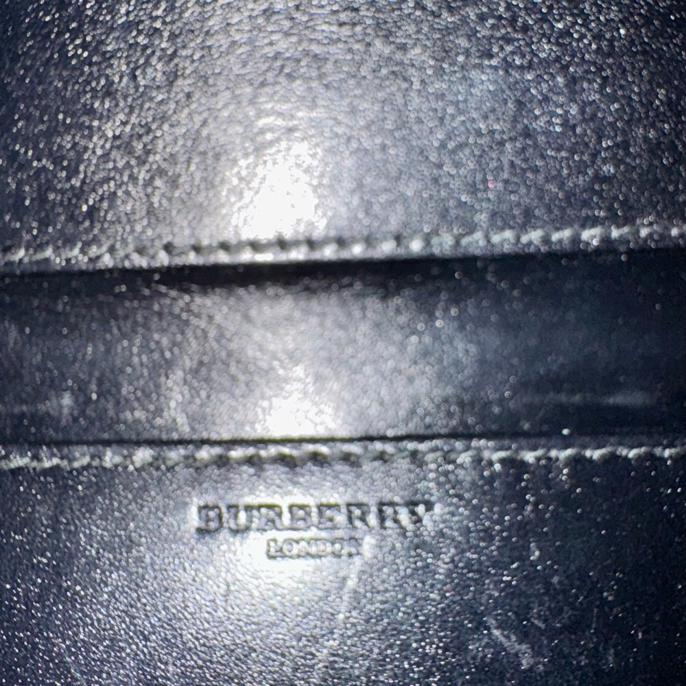 Burberry Smooth Black Leather Card Case with Logo Plate - Picture 4 of 6